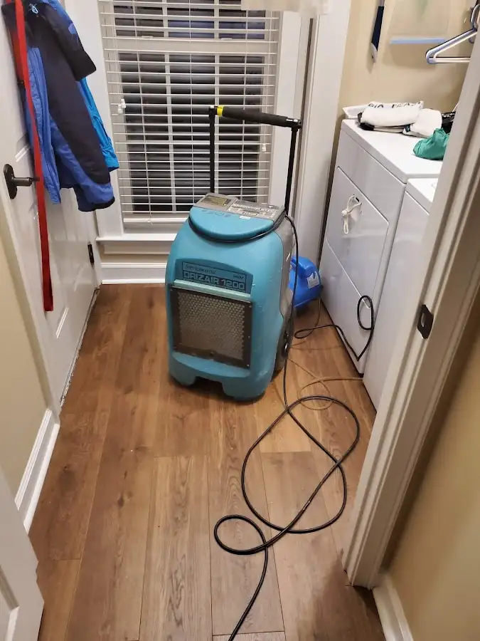 Commercial dehumidifier deployed for Flood Damage Cleanup in Montville